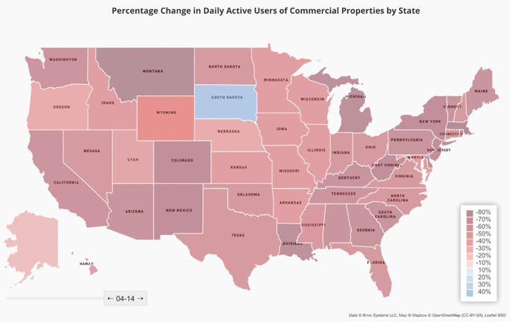 % Change by State