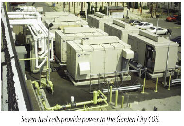Seven fuel cells provide power
