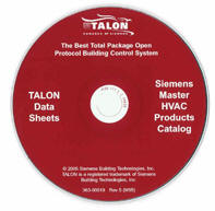 New Staefa TALON Product CD Includes Siemens Master HVAC Products Catalog