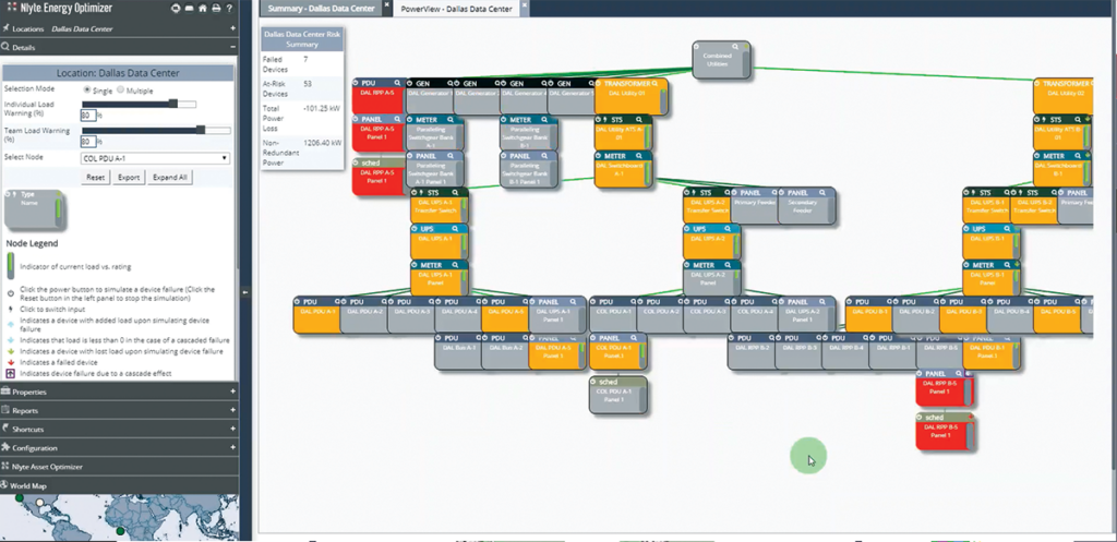 Nlyte PowerView - Ensure Power Chain Reliability

Full Redundancy: Is your power chain designed for full redundancy in case of failure?
Power Distribution: What happens to B-side power distribution if an A-side unit fails?
Real-Time Monitoring: How can you monitor the entire power chain’s load in real-time?
